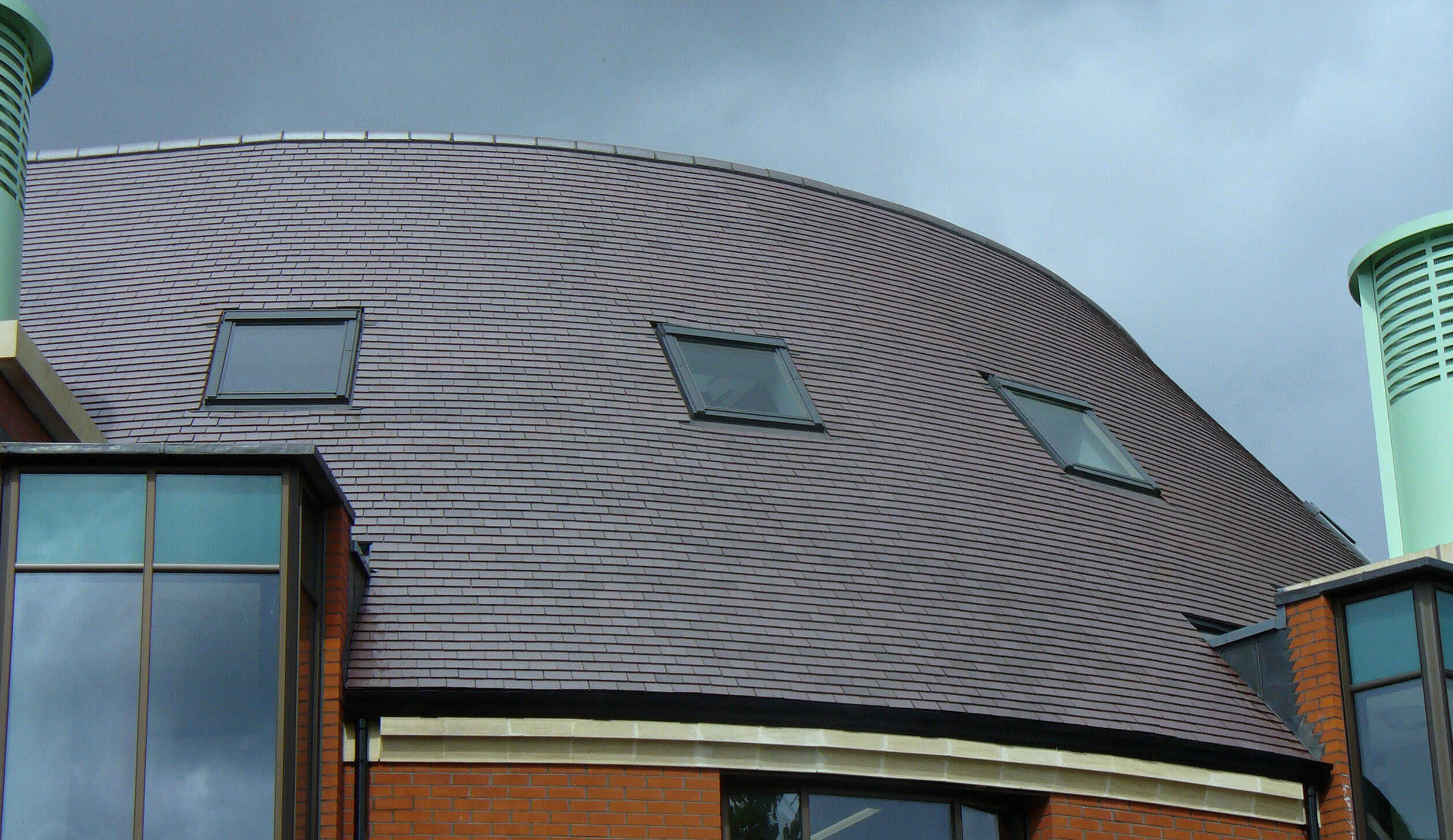 Swindon Library in England using Staffordshire Blue Shingle Tiles