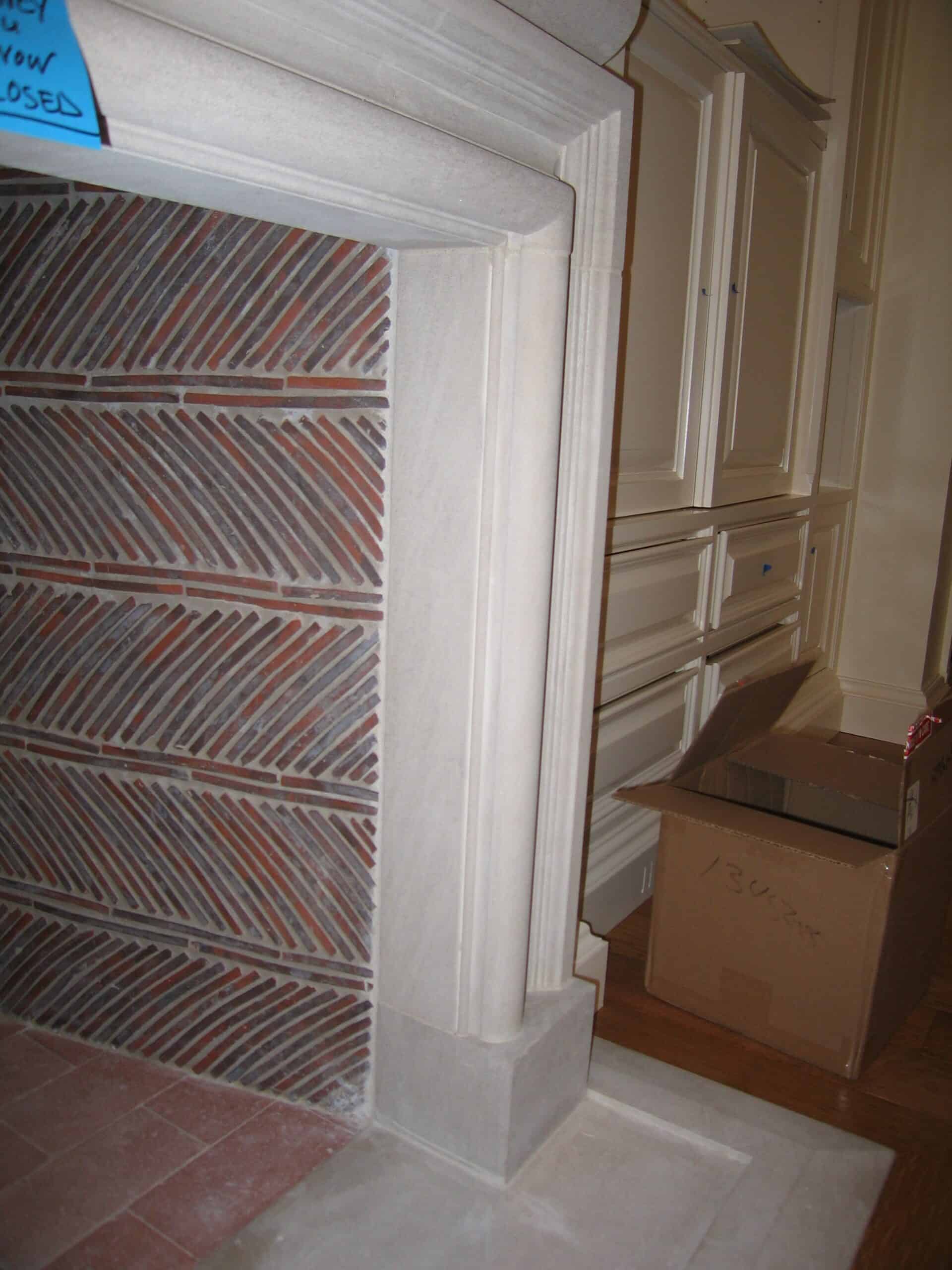 Amazing tile pattern designed by Liederback & Graham Fireplace