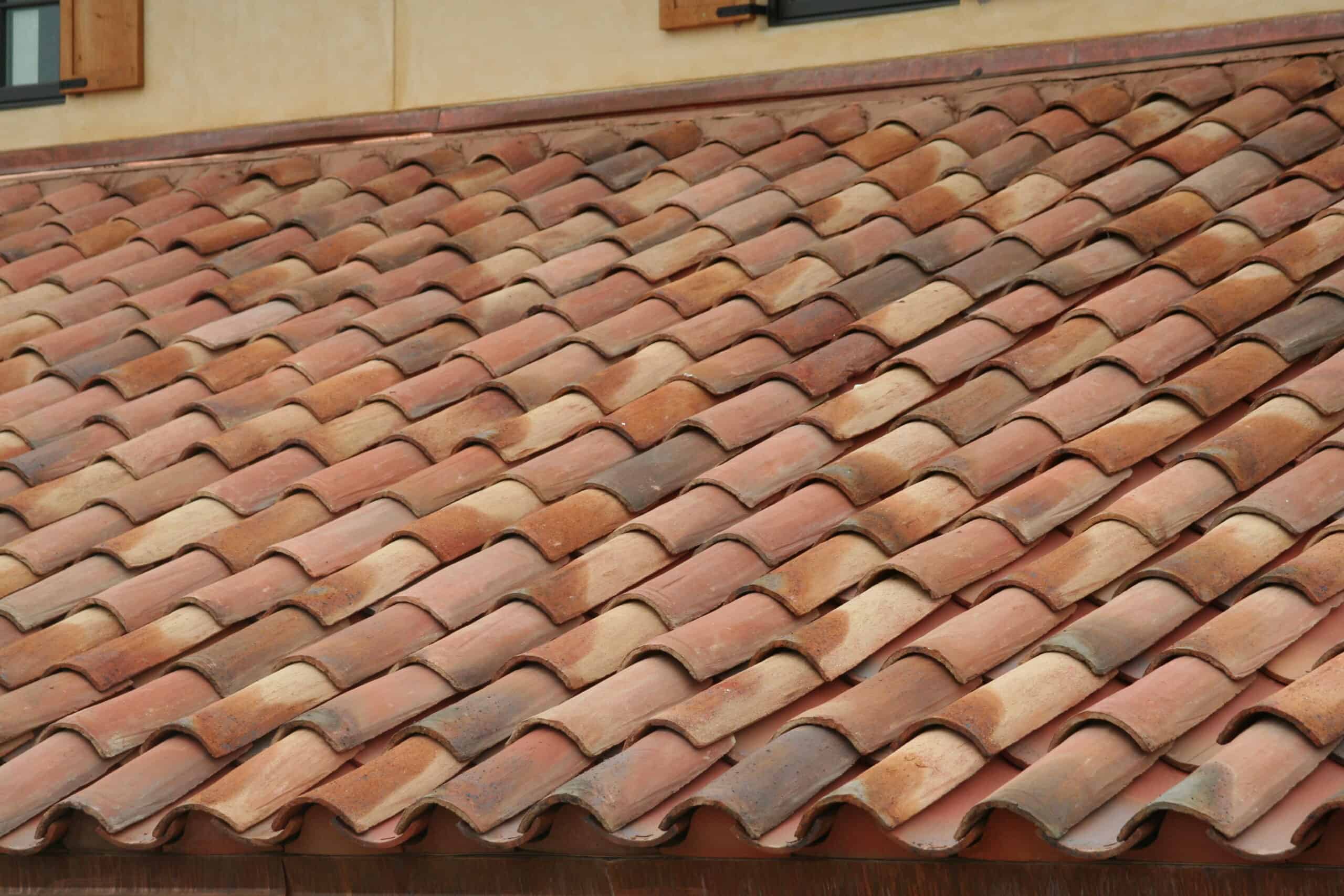Looking up at a fabulous Castilla Pan & Cover Limestone clay roof