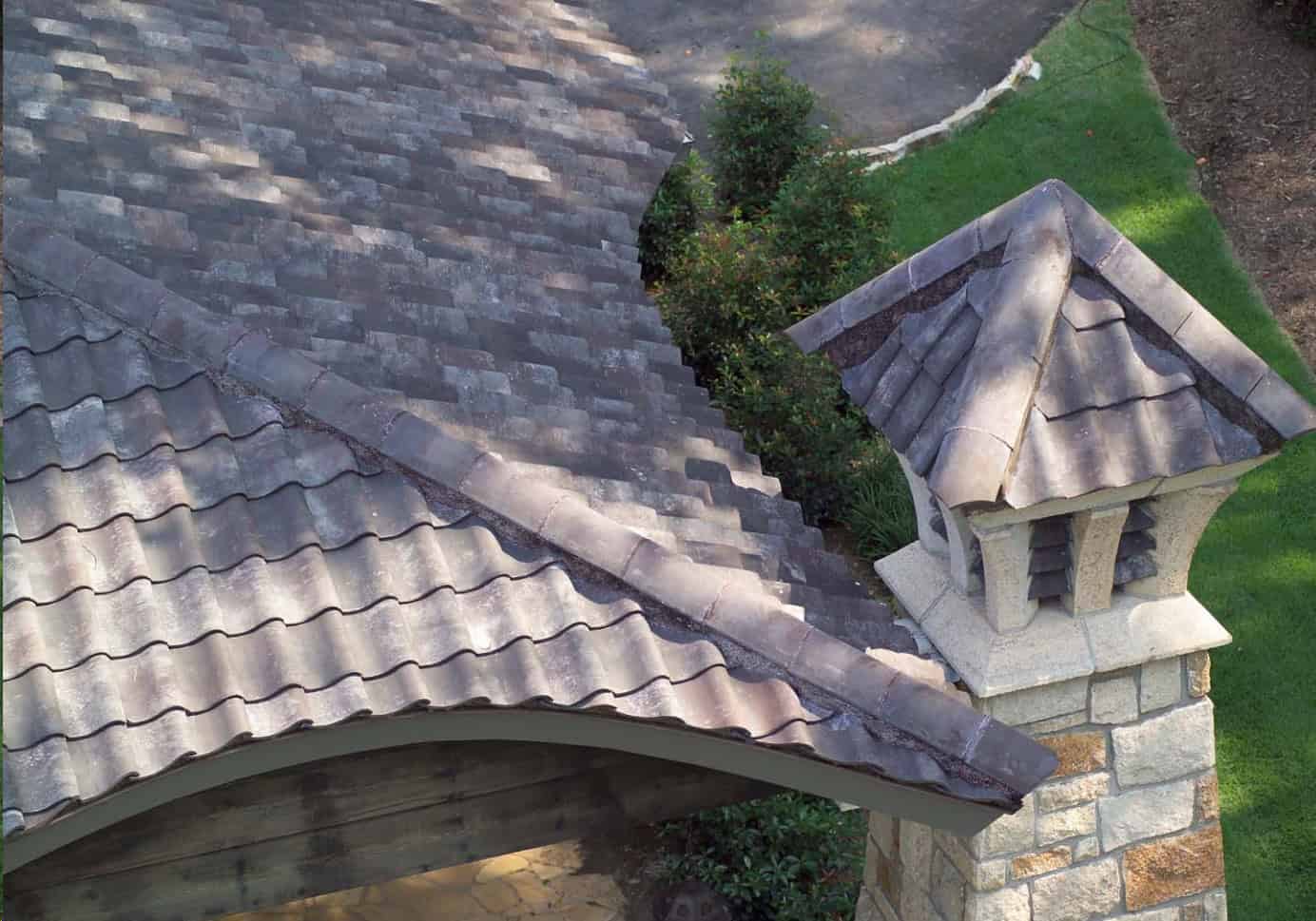 Looking Down on a Pottleburg Pantile Hip Detail