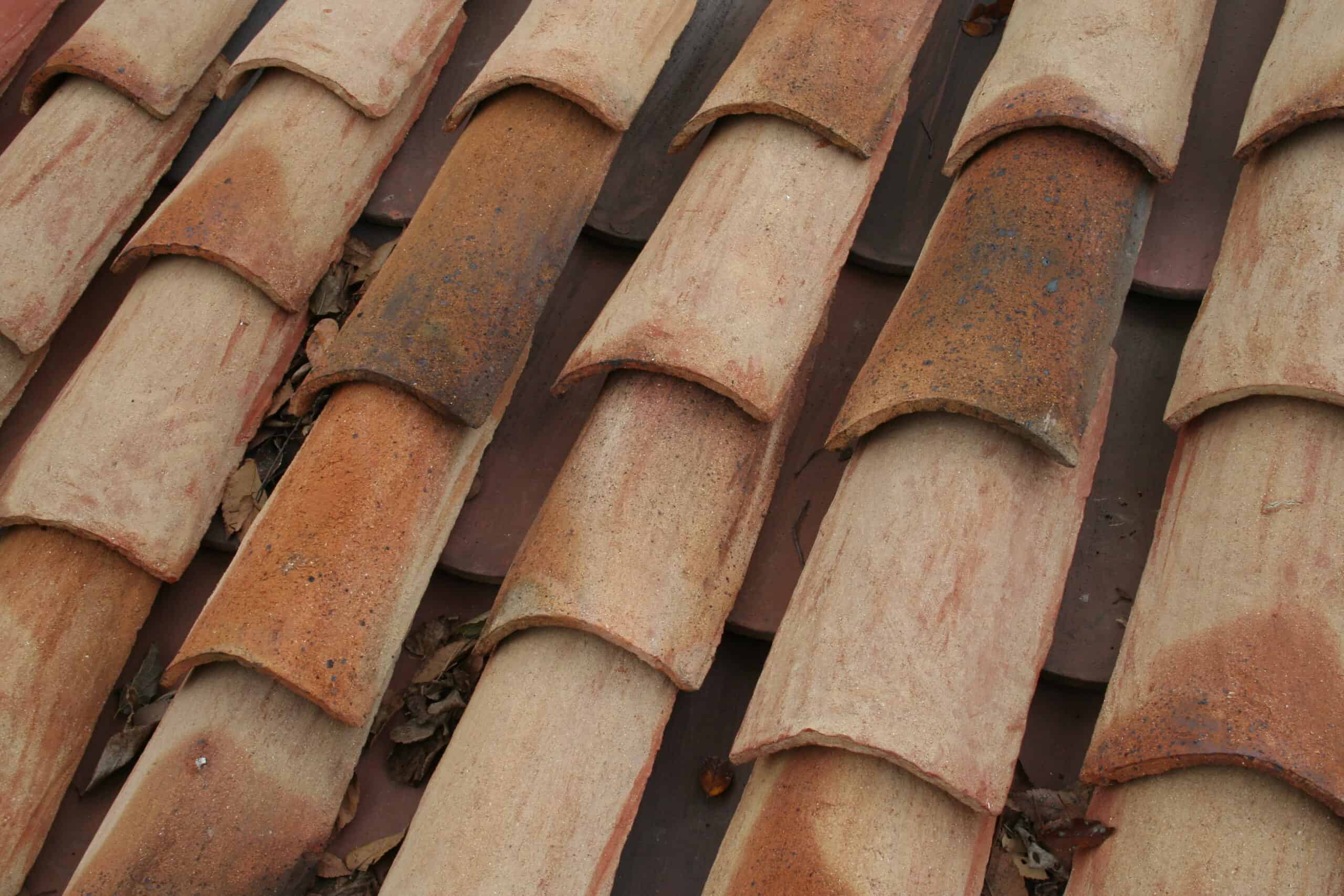 Traditional craftsmanship on full display. Each tile adds to the story of this beautifully aged roof. Castilla Pan & Cover in Antiqua Blend