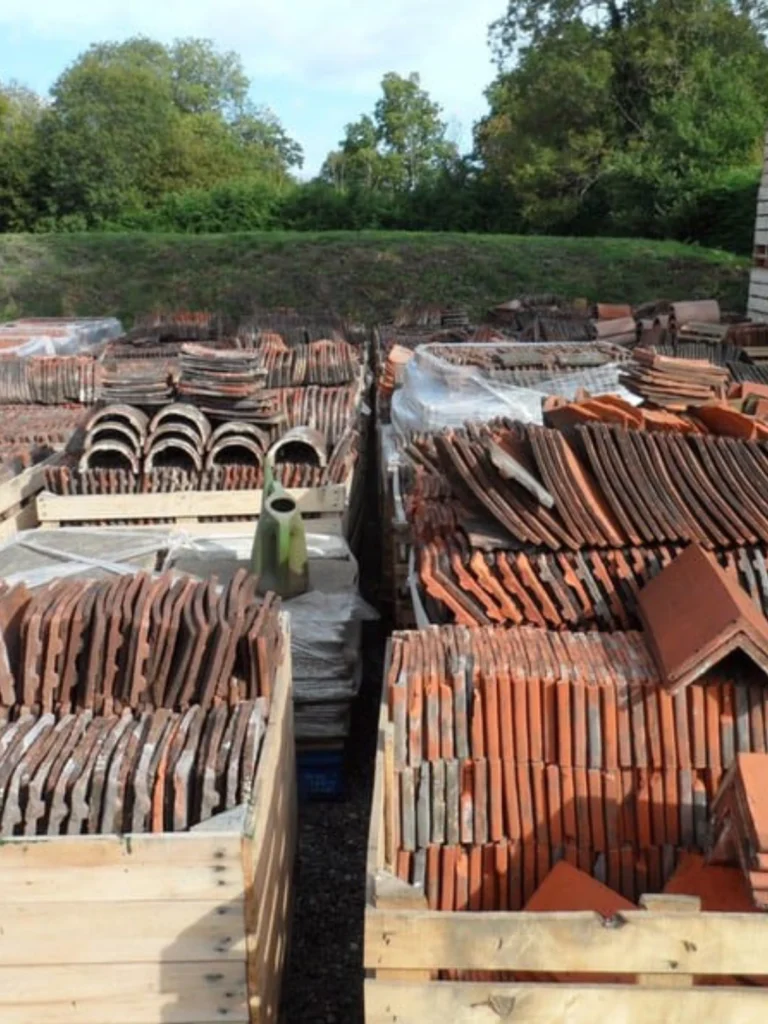 Extensive selection of reclaimed roof tiles